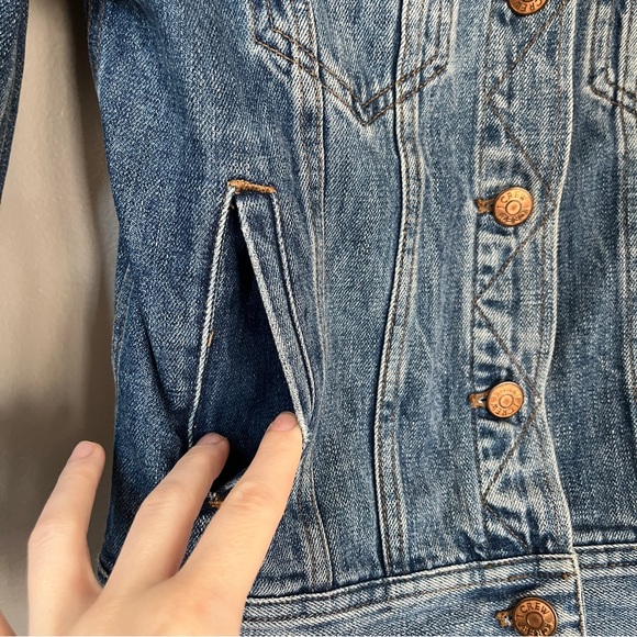 J.CREW Indigo Denim Jean Jacket Size XS - Picture 3 of 7